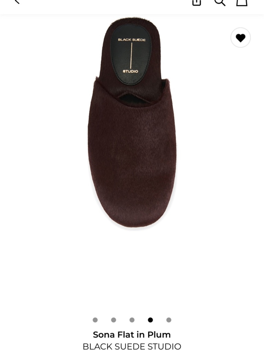 Box and dust bag included black suede studio sona flat in plum - Picture 4 of 7
